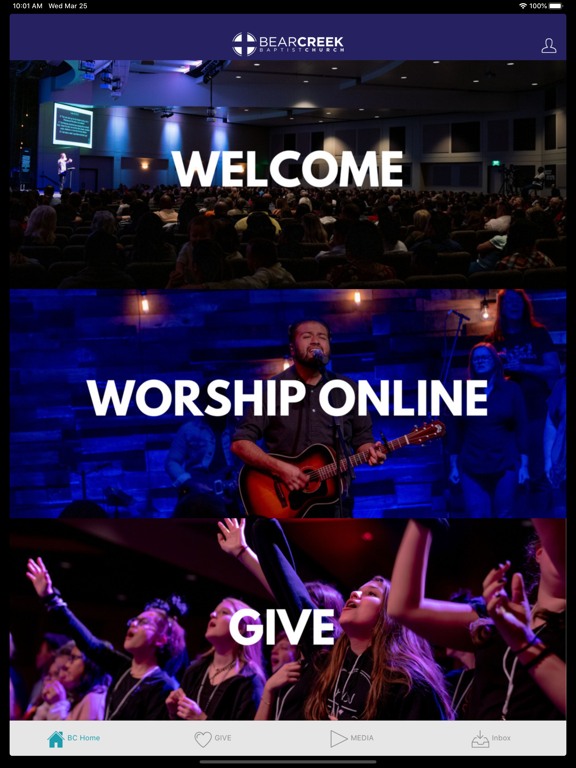 BEAR CREEK CHURCH APP iPad screenshot 1 - Lifestyle app