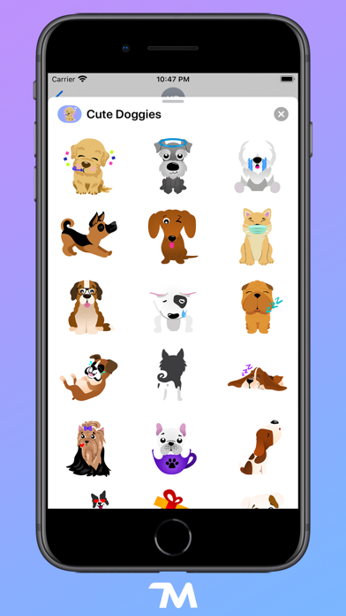 Screenshot #2 pour Cute Doggies Stickers