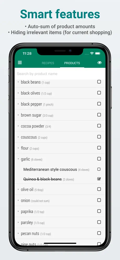 PivotList - grocery shopping