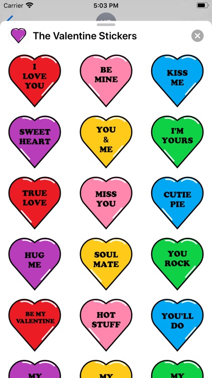 The Valentine Stickers