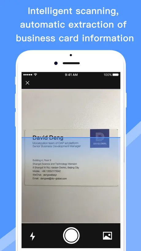 vCard holder