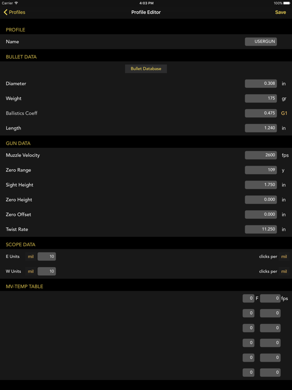 Screenshot #6 pour Kestrel LiNK Ballistics