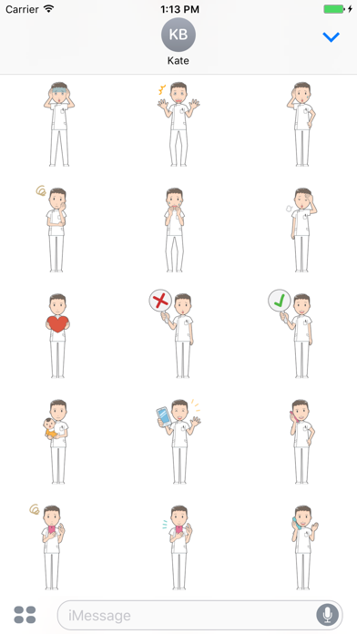Screenshot #2 pour Sticker Me: White Male Nurse