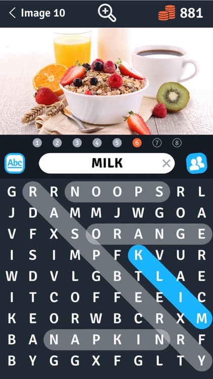 8 Words Search in a photo