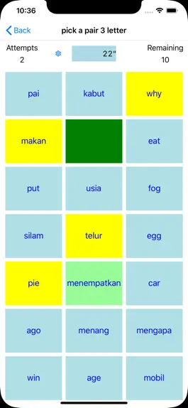 Game screenshot PickAPair Indonesian - English apk