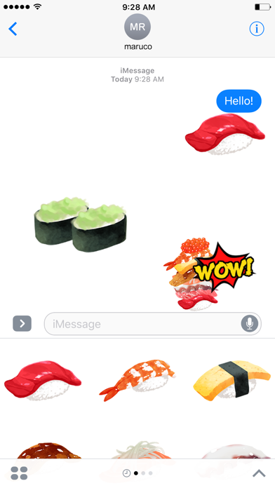 maruco Sushi Sticker Screenshot