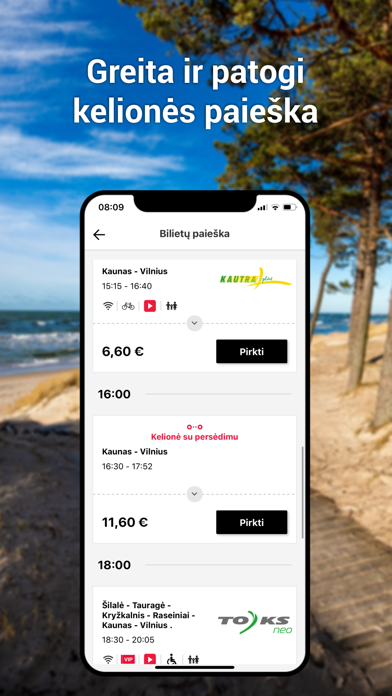 Autobusų bilietai Screenshot