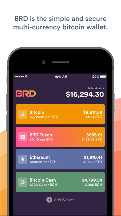 BRD Bitcoin Wallet, Ethereum