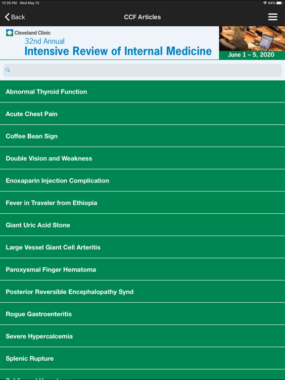 Cleveland Clinic CME iPad screenshot 5 - Medical app