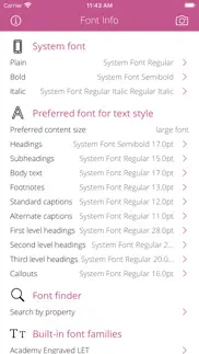 font info iphone capturas de pantalla 1