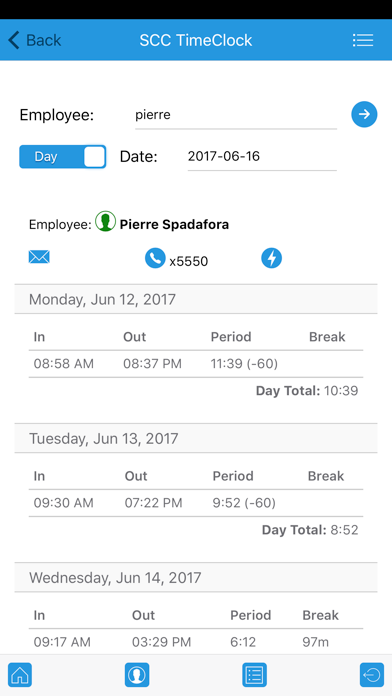 SCC Timeclock iPhone screenshot 3 - Business app