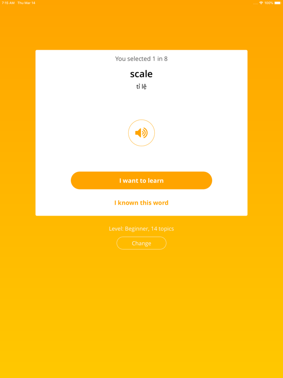Bright Vocab: Learning English iPad screenshot 5 - Education app