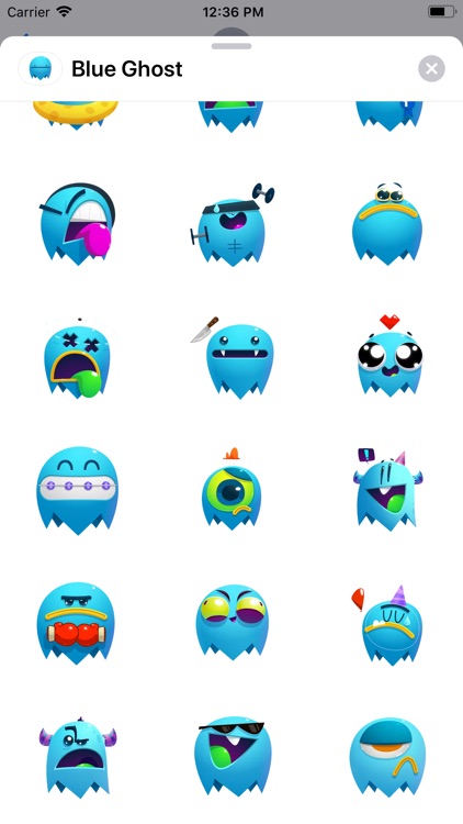 Blue Ghost Sticker Pack