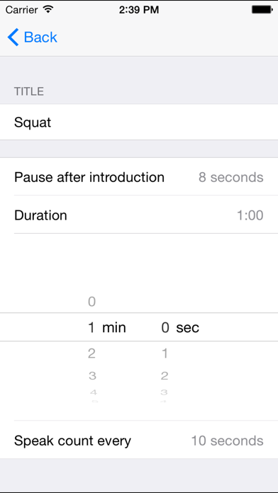 Custom Workout Timer Screenshot