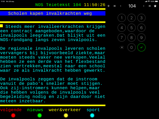 NOS Teletekst iPad app afbeelding 2