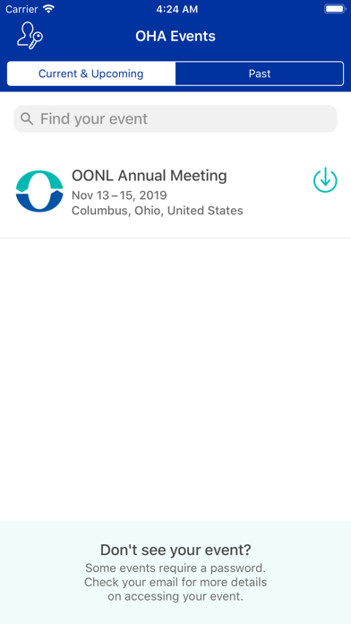 Ohio Hospital Assoc. Events screenshot 2