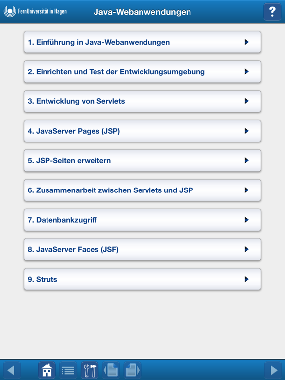 Java-Webanwendungen app screenshot