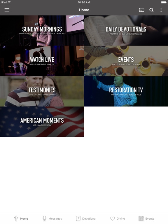 Faith Church Int iPad screenshot 1 - Lifestyle app