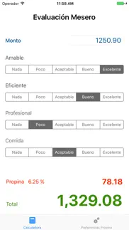 calculadora propina iphone capturas de pantalla 2