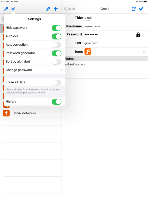 Screenshot #4 for Password Guard
