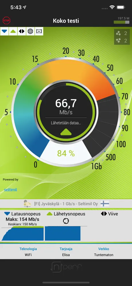 nPerf internet-nopeustesti