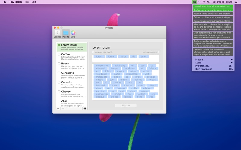 Screenshot #1 pour Tiny Ipsum
