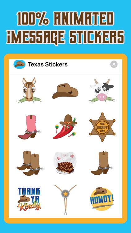 Funny Texas Animated Stickers