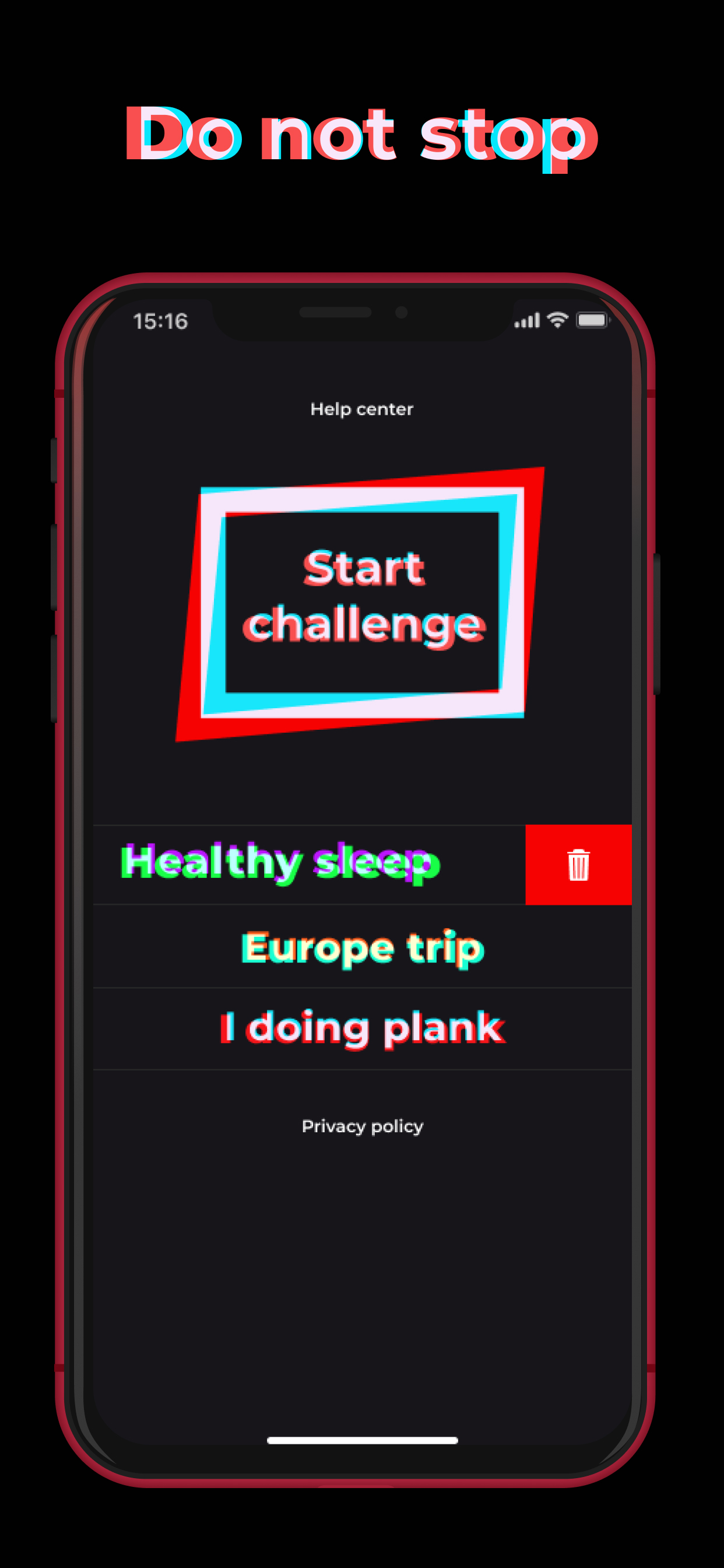 Challenge tracker screenshot 3