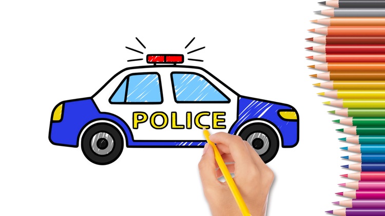 Car coloring book & drawing