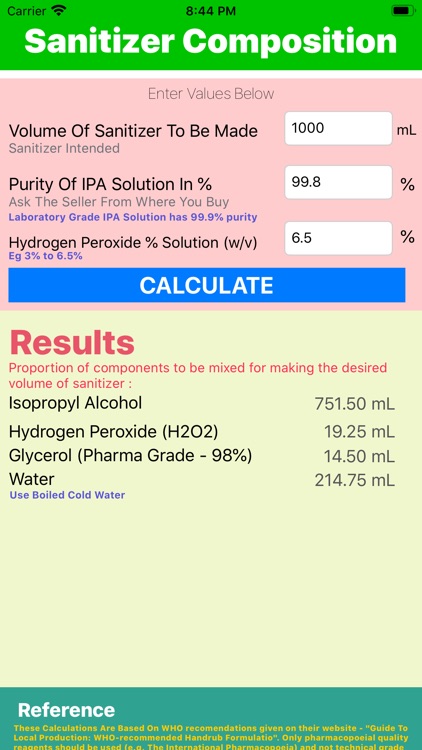 HandSanitizer Preparation Tool