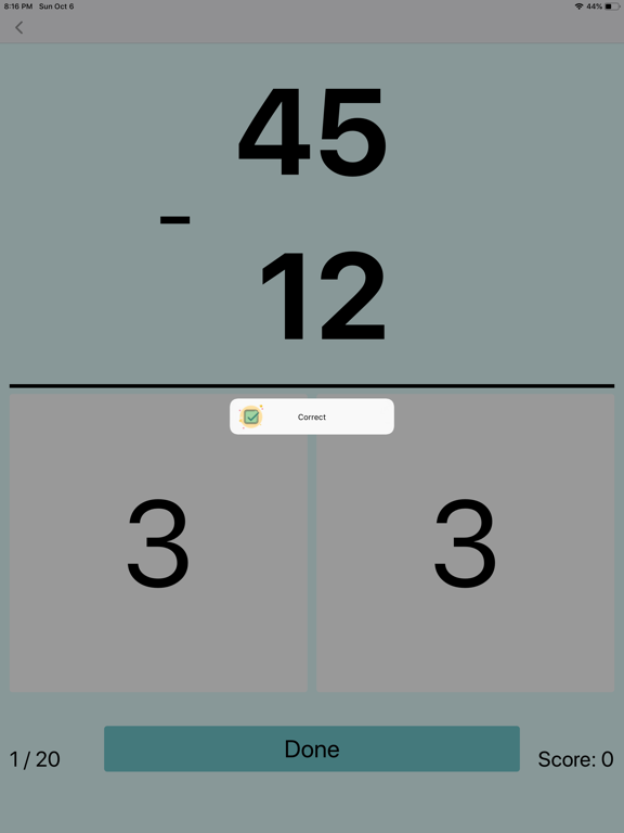 Number writing math 2nd grade iPad screenshot 6 - Education app