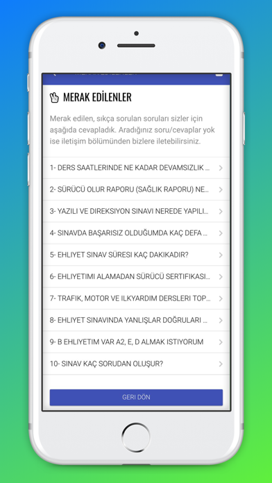 Boğaziçi Sürücü Kursları iPhone screenshot