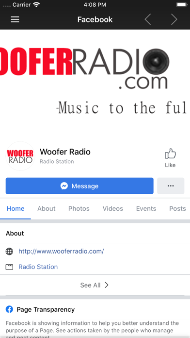 Woofer Radio Player Screenshot
