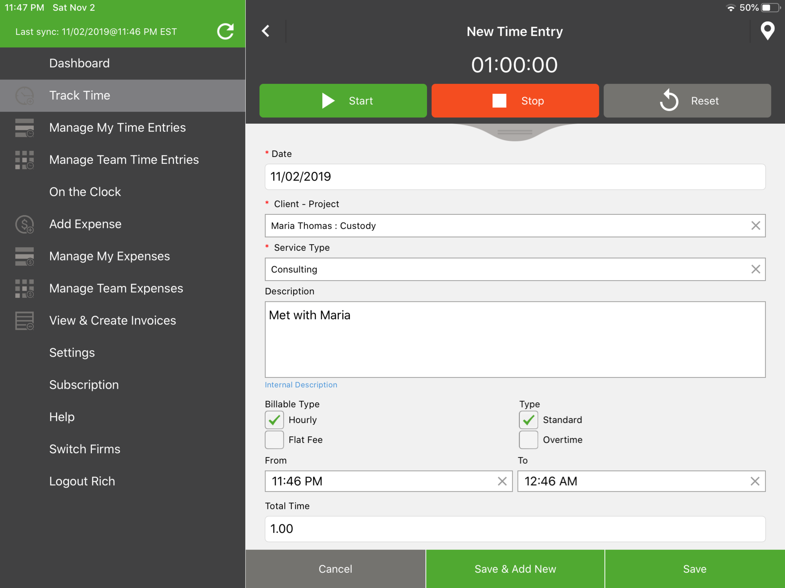 Time and Billing by eBillity screenshot 5