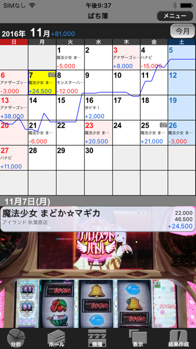 ぱち簿 パチンコ＆パチスロ収支管理スクリーンショット