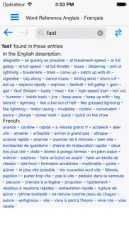 dictionnaire anglais wordref. iPhone Captures Décran 3