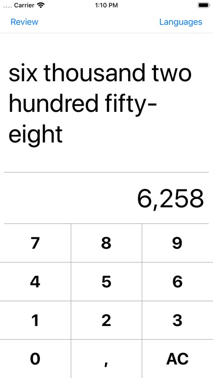 Numbers to Words Converter