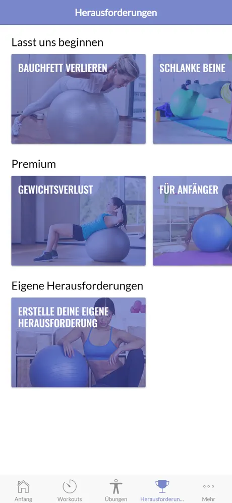 Gymnastikball Übungen