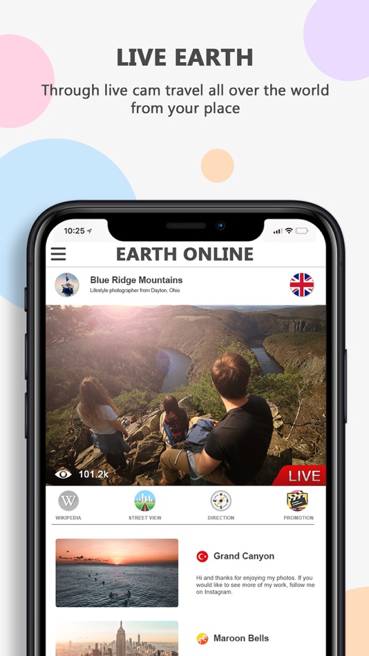 #2. Earth Online Live World Webcam (iOS) Ved: Ahmad Zohaib