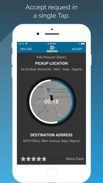 How to cancel & delete DakindaCabs Driver from iphone & ipad 4