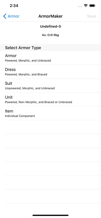 Screenshot of ArmorMaker