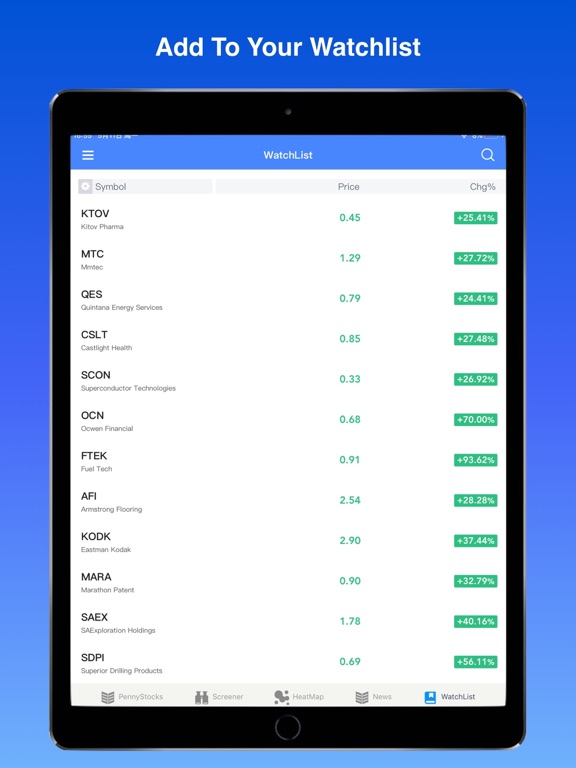 Penny Stocks Pro - screener iPad screenshot 8 - Finance app