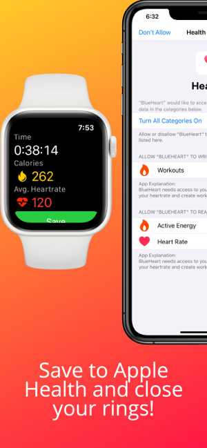 ‎BlueHeart Bluetooth Heart Rate Screenshot