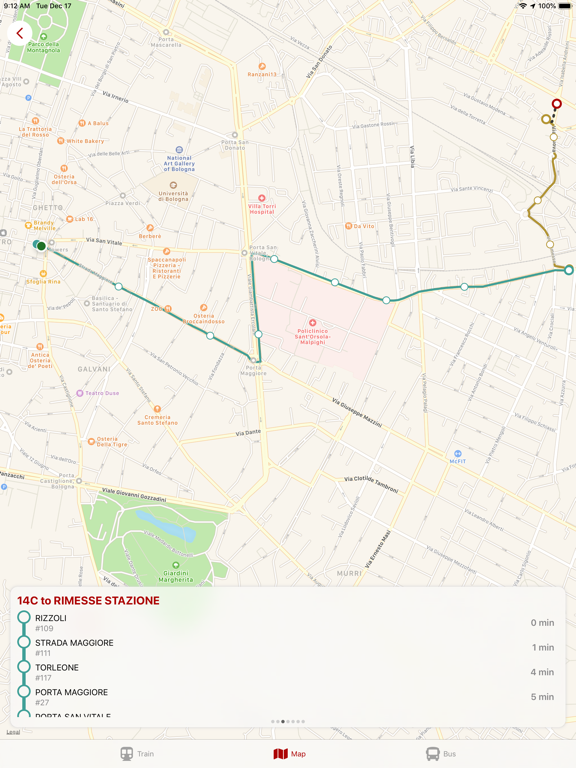 WeBus - Bologna & Ferrara iPad screenshot 4 - Navigation app