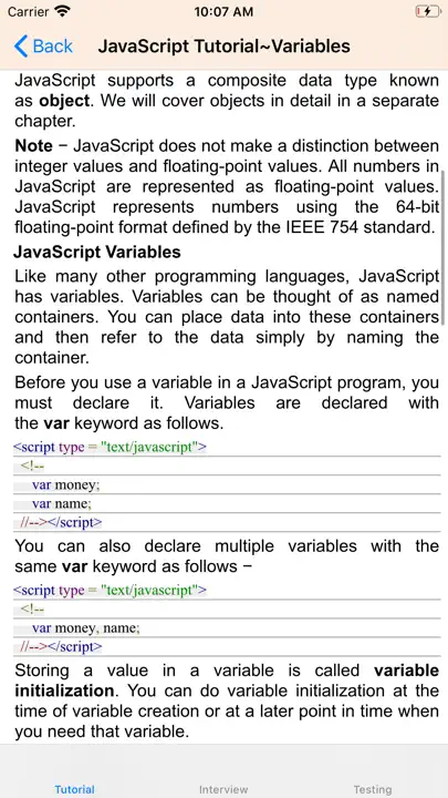 Tutorial For Java Script iPhone Ekran Görüntüsü 2