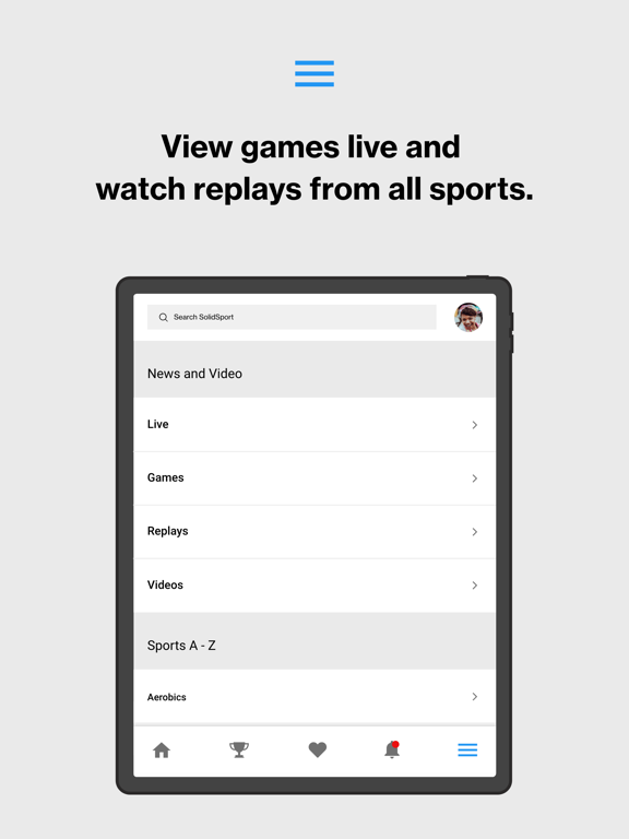 SolidSport iPad screenshot 5 - Sports app