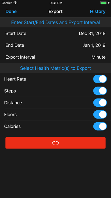 PulsePRO HeartRate Monitor Screenshot