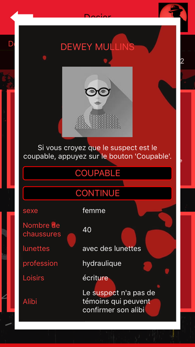 Screenshot #2 pour Enquête criminelle - Crime Bot