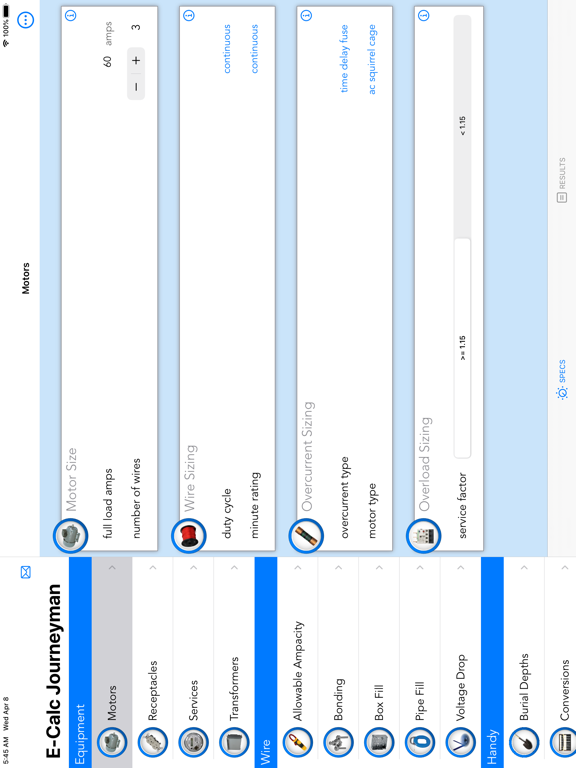 Screenshot #4 pour E-Calc Journeyman 2021