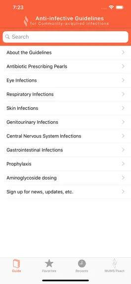 Game screenshot Anti-infective Guidelines apk